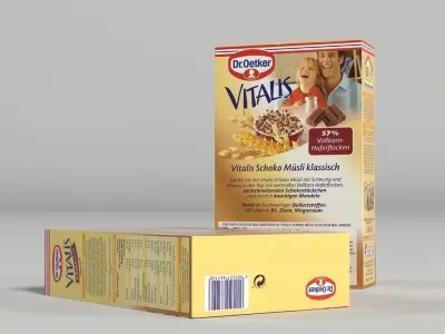 Breakfast Cereal Box 3D model