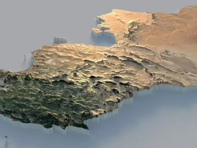 Tunisia Terrain Country 3D model