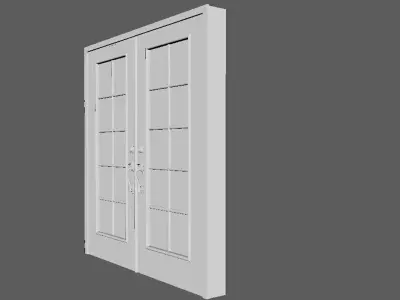 FrenchDoor Low-poly 3D model