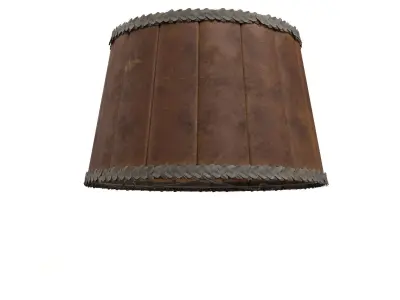 Large 1920s Pleated Mica Lamp Shade PBR 3D model
