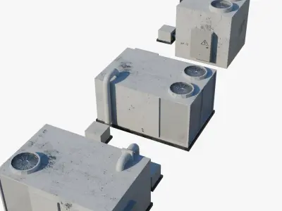 Rooftop Props Pack Low-poly 3D model