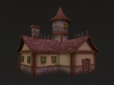 Medieval Houses Pack Low-poly 3D model