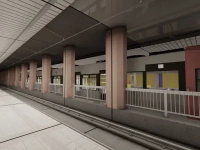 Cologne subway station 3D model