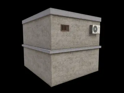 Lowpoly Old House With interior Low-poly 3D model