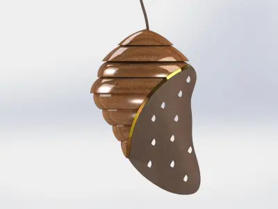 Butterfly pendant lamp 3D model
