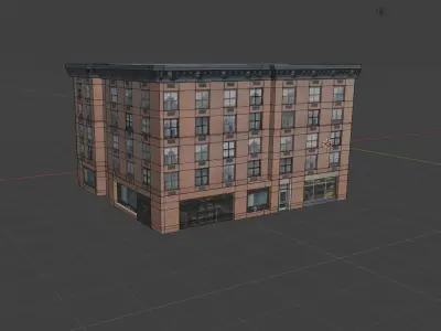 New york lowpoly building Low-poly 3D model