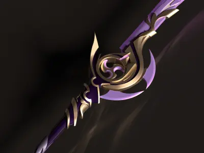 Genshin Impact - Engulfing Lightning - 3d file stl 3D print model