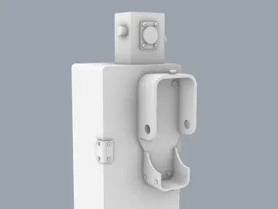 Storage Cabinet Set Low-poly 3D model