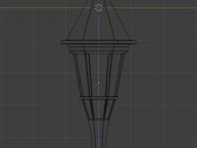 Flashlight Low-poly 3D model 7