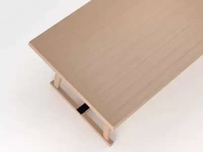 Recipio dining table with legs 3D model