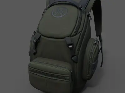 Backpack Camping Generic military human lugagge  Low-poly 3D model
