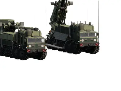 Russian self-propelled artillery system 3D model