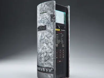 Cyberpunk Public Phone Terminal 3D model