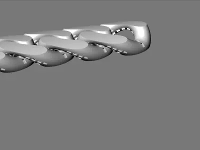 Cuban empty big light chain  3D print model