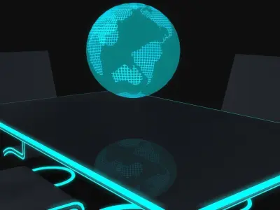 Sci Fi Conference Table 3D model