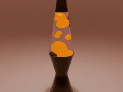 Lamp lava animated 3D model