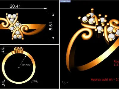 Ring - 1366 3D print model