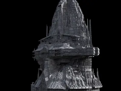 Jupiter Moon Space station ring division Kit bash 2  3D model