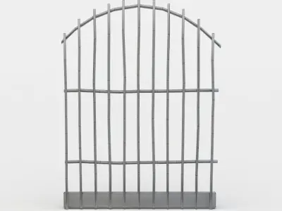 Gates wrought iron gate Low-poly 3D model