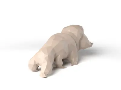 Tardigrade Low Poligonal Low-poly 3D model