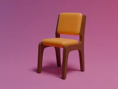 Stylized chair 3D model