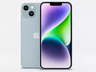 iphone 14 blue 3D model