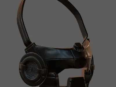 Gas mask helmet 3d model scifi Low-poly  Low-poly 3D model 283
