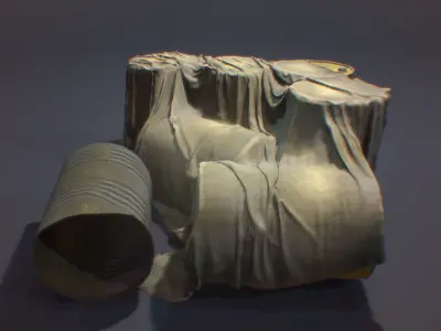 PBR Barrels Cloth Low-poly 3D model