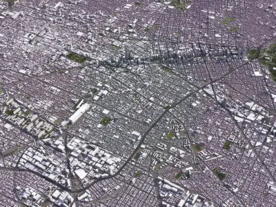 Mexico City Low-poly 3D model