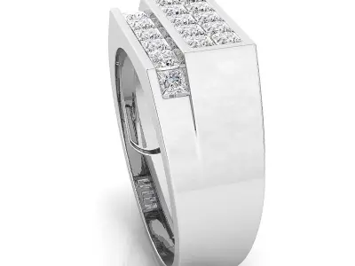 Small fancy mans  ring 3D print model