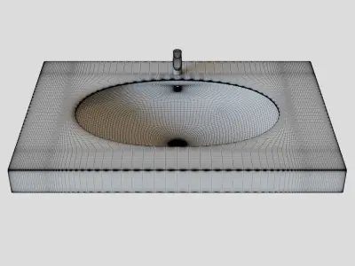 Roca Berna sink 56x42 cm invoice 327871001 3D model