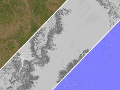 Detailed Canyon Model - Grass 3D model