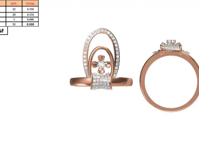 Ladies-Elegant Stone Rings For Womens 136 3D print model
