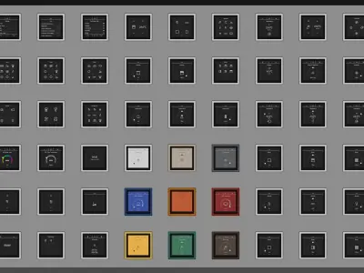 Jung LS ZERO  LS Touch - the smart KNX kit 54 items 3D model