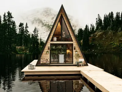 Lake House in the Forest  3D model