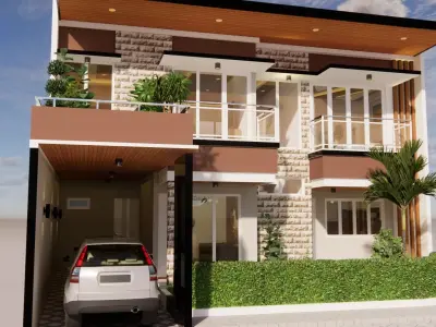 3D Home Exterior and Interior Design Package 1 3D model