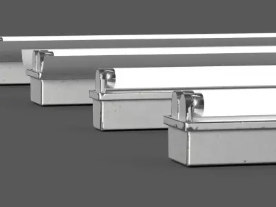 Fluorescent Lights Low-poly 3D model