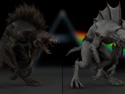 Venomclaw Beast Rigged Low-poly 3D model