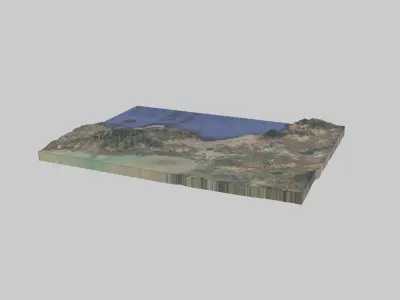 Oran City Low-poly 3D model