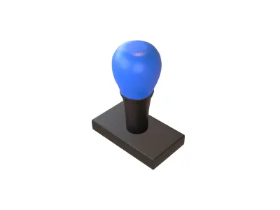 Rubber Stamp v1 003 Low-poly 3D model