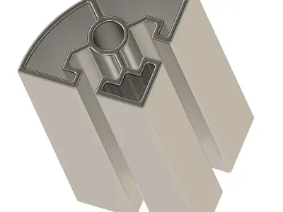 Premium Half Round Profile 3D print model