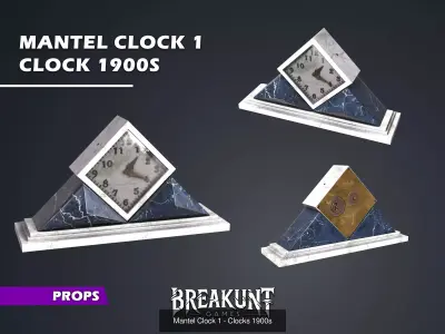 Clocks 1900s - 17 assets 3D Model Pack