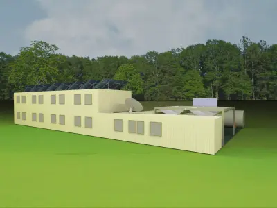 Rural petrol station 3D model