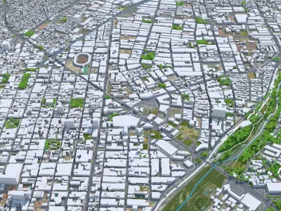 Cucuta North Santander Colombia 20km Low-poly 3D model