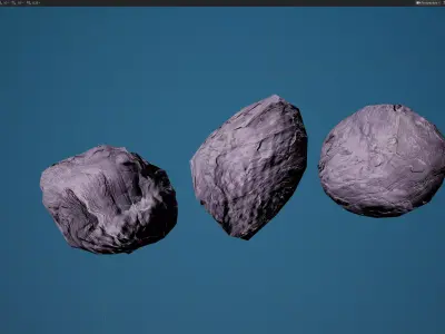 Stone little Set  Game Cinematic Ready Low-poly 3D model