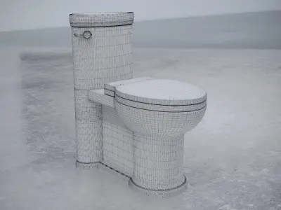 DVX St george one piece elongated toilet 3D model