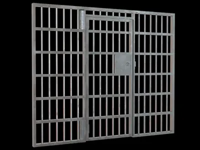 Door prison cell Low-poly 3D model
