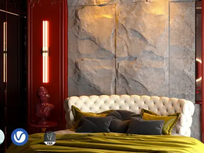 Bedroom Design 3ds max scene 3D model