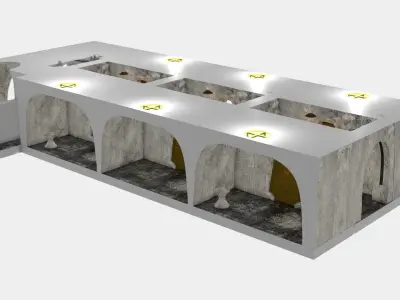 Jabbas Throne Room - Set 7D - Prison Area 1-12 scale 3D print model