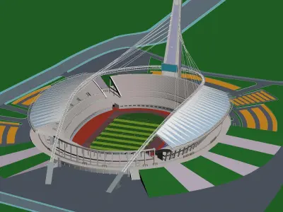 Grand Stadium 3D model 7